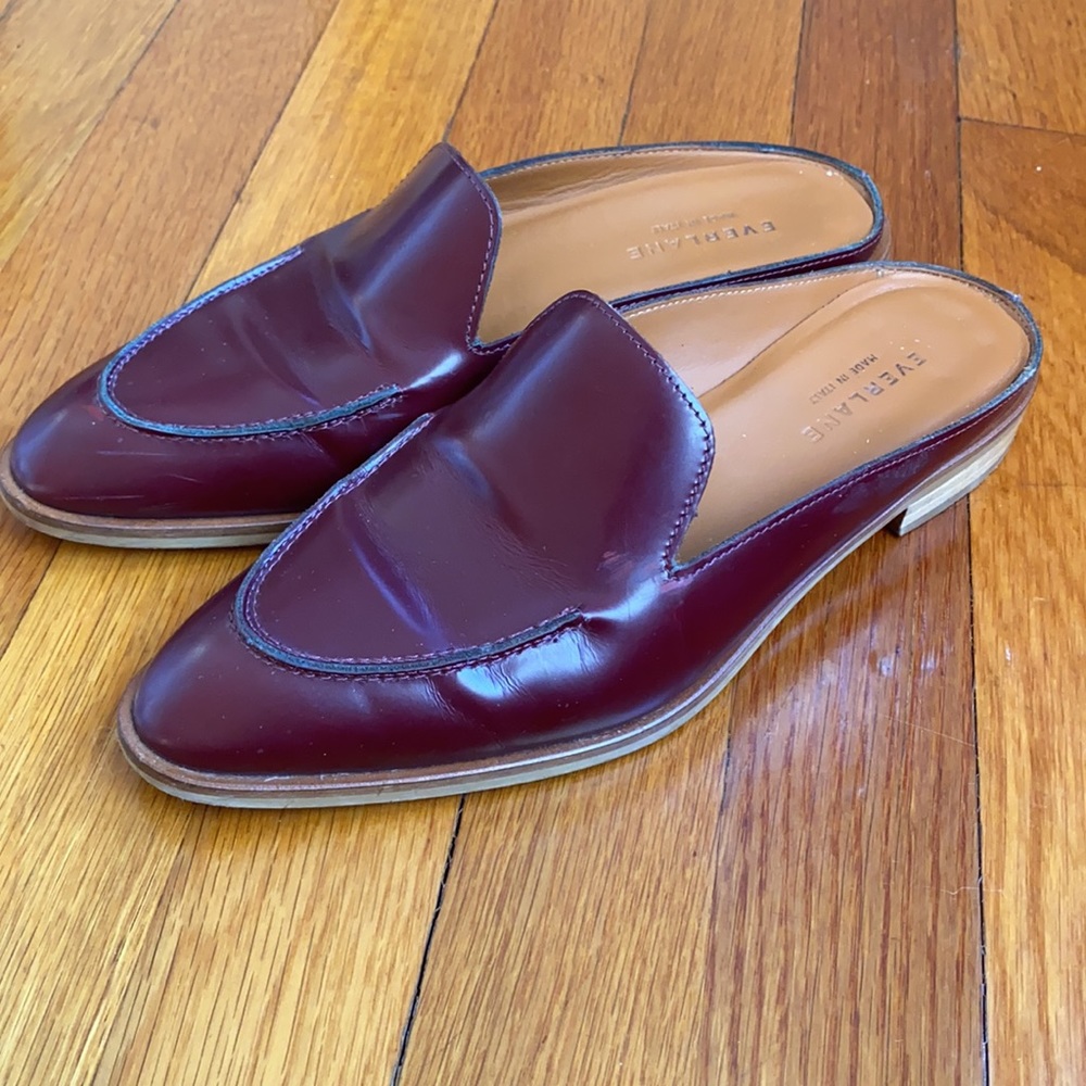 Everlane Oxblood Modern Loafer Mule size 7